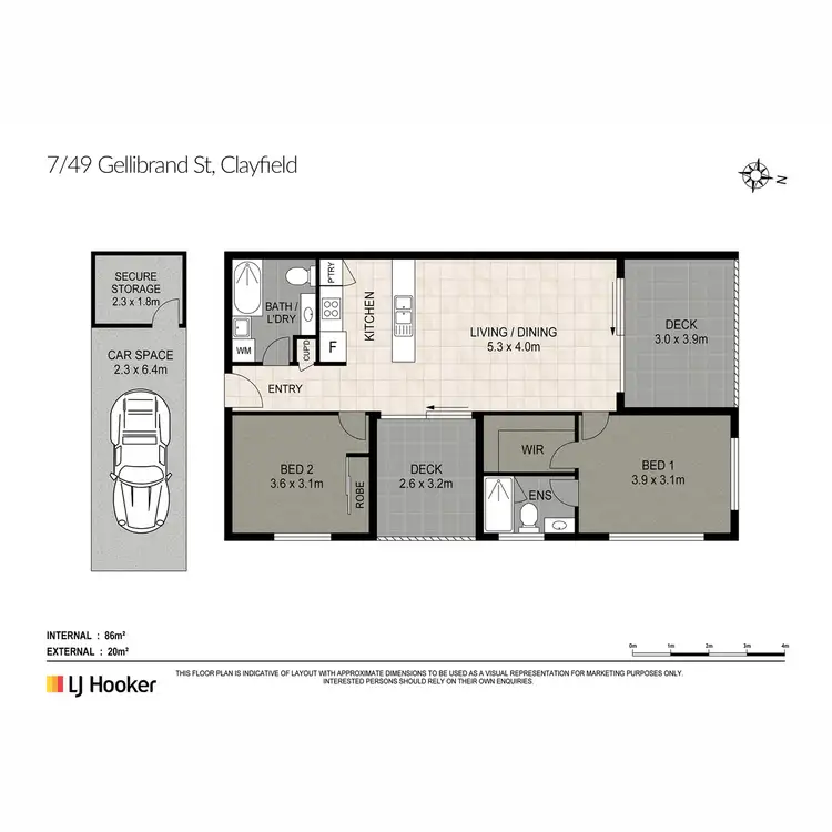 Floorplan of Homely apartment listing, 7/49 Gellibrand Street, Clayfield QLD 4011