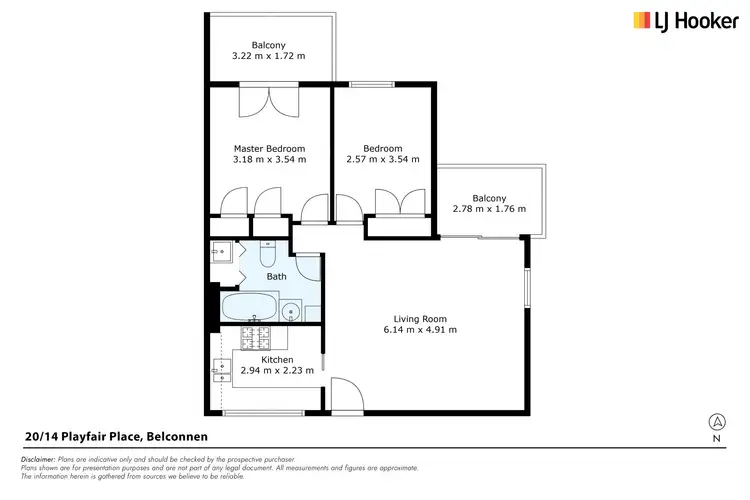Floorplan of Homely unit listing, 20/14 Playfair Place, Belconnen ACT 2617