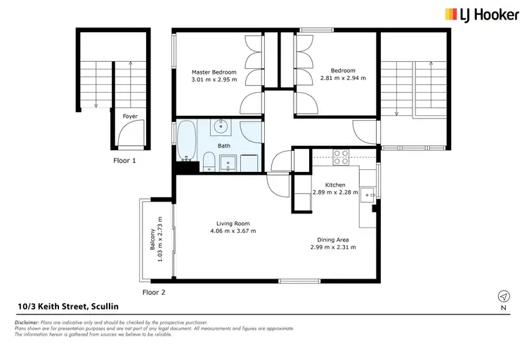 Floorplan of Homely unit listing, 10/3 Keith Street, Scullin ACT 2614