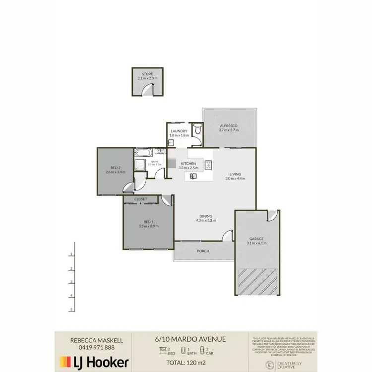 Floorplan of Homely villa listing, 6/10 Mardo Avenue, Australind WA 6233