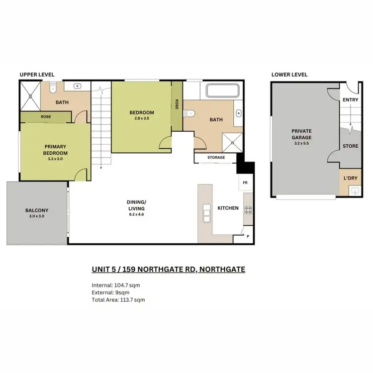 Floorplan of Homely unit listing, 5/159 Northgate Road, Northgate QLD 4013