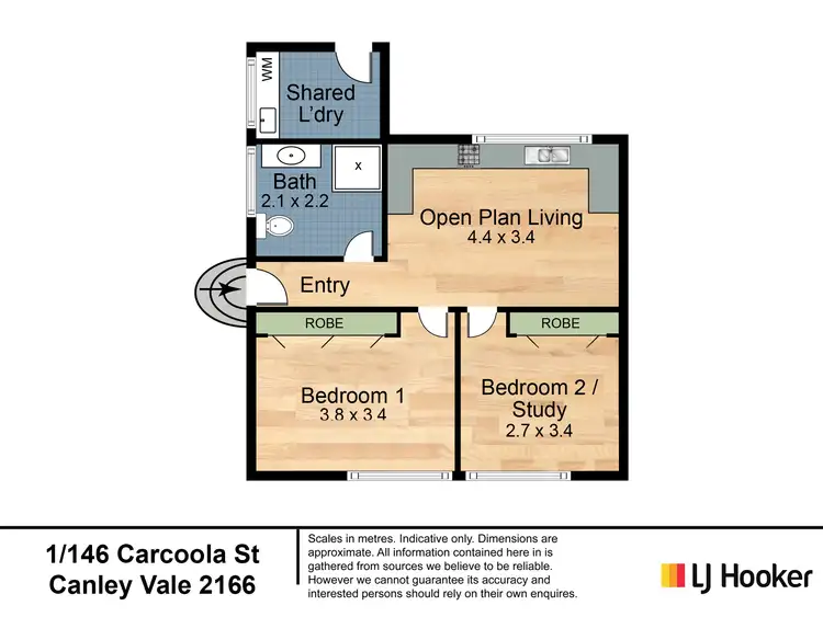 Floorplan of Homely villa listing, 1/146 Carcoola Street, Canley Vale NSW 2166