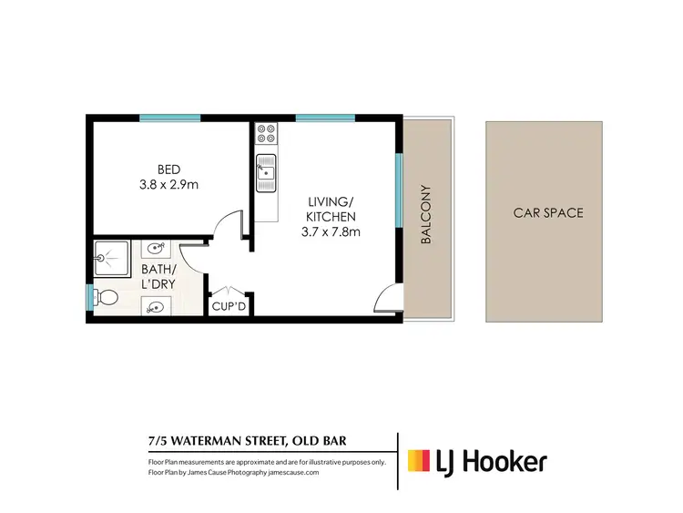 Floorplan of Homely unit listing, 7/5 Waterman Street, Old Bar NSW 2430