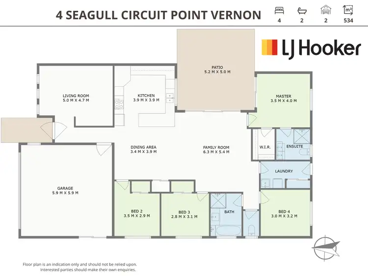 Floorplan of Homely house listing, 4 Seagull Circuit, Point Vernon QLD 4655