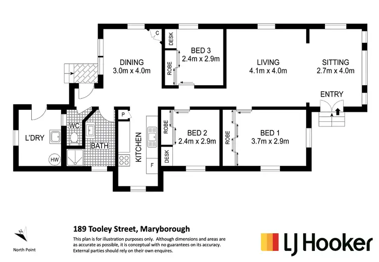 Floorplan of Homely house listing, 189 Tooley Street, Maryborough QLD 4650