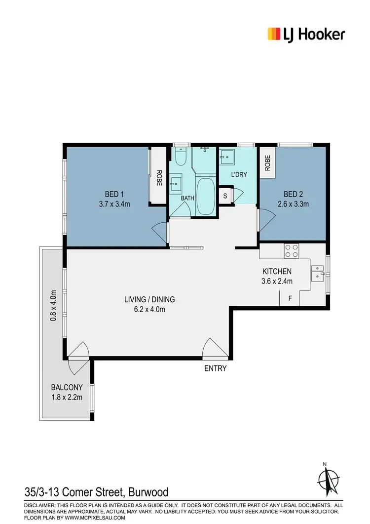 Floorplan of Homely unit listing, 35/3-13 Comer Street, Burwood NSW 2134