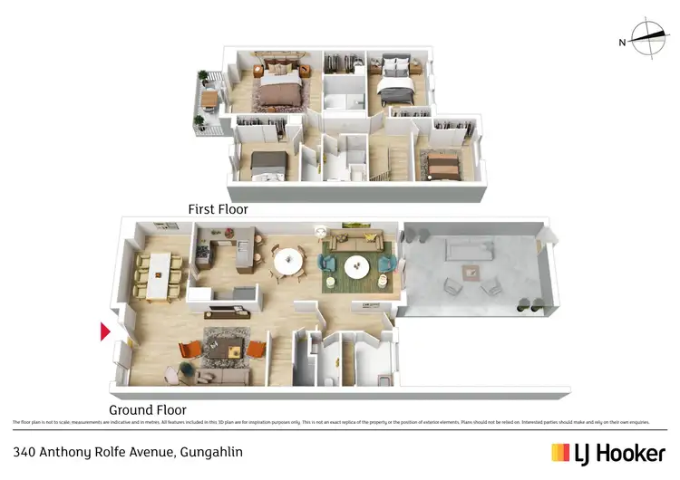 Floorplan of Homely townhouse listing, 340 Anthony Rolfe Avenue, Gungahlin ACT 2912