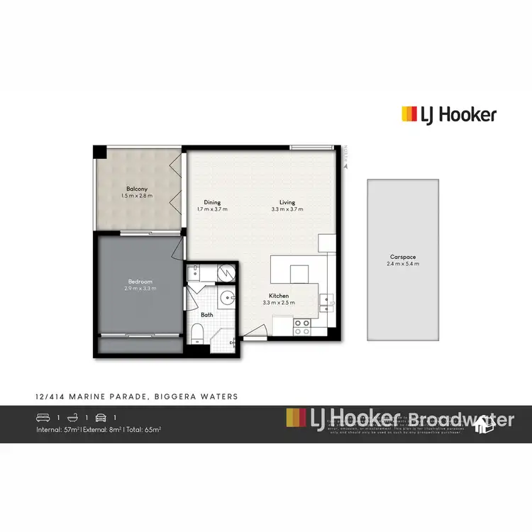 Floorplan of Homely unit listing, 12/414 Marine Parade, Biggera Waters QLD 4216