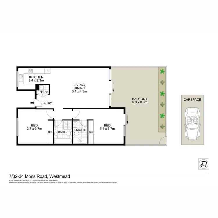 Floorplan of Homely unit listing, 7/32-34 Mons Road, Westmead NSW 2145