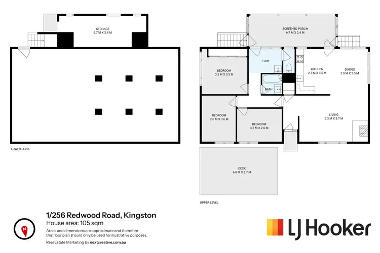 Floorplan of Homely unit listing, 1/256 Redwood Road, Kingston TAS 7050