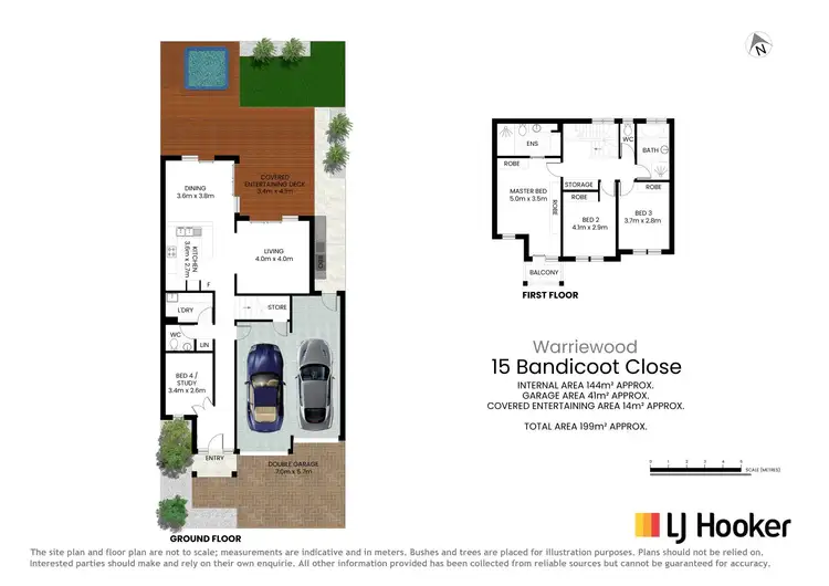 Floorplan of Homely townhouse listing, 15 Bandicoot Close, Warriewood NSW 2102