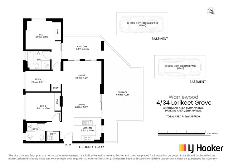 Floorplan of Homely apartment listing, 4/34 Lorikeet Grove, Warriewood NSW 2102