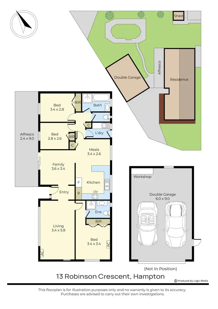 Floorplan of Homely house listing, 13 Robinson Crescent, Hampton Park VIC 3976