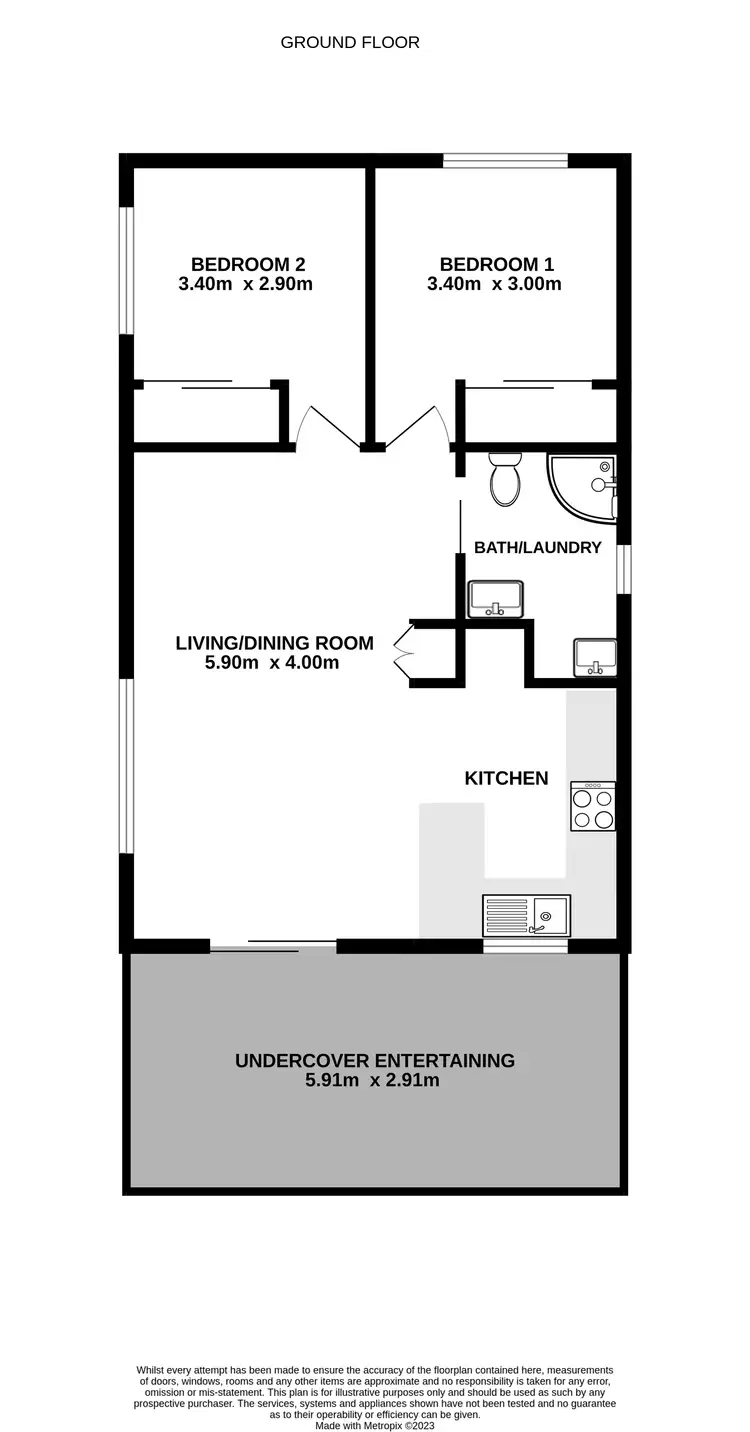 Floorplan of Homely flat listing, 8A Miller Street, Cessnock NSW 2325