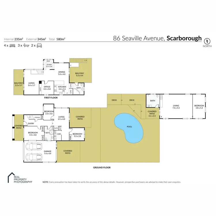 Floorplan of Homely house listing, 86 Seaville Avenue, Scarborough QLD 4020