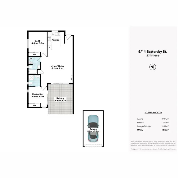 Floorplan of Homely apartment listing, 5/14 Battersby Street, Zillmere QLD 4034