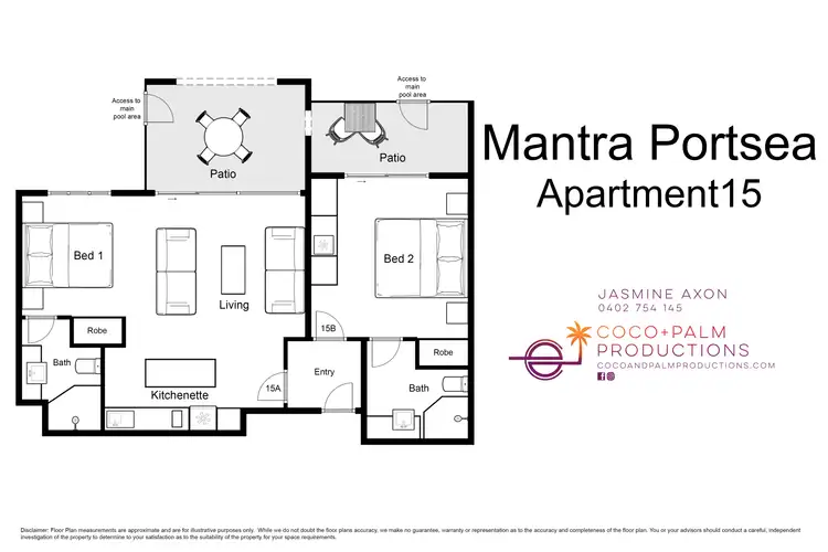 Floorplan of Homely unit listing, 15 Portsea/70-76 Davidson Street, Port Douglas QLD 4877