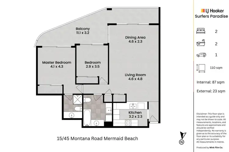 Floorplan of Homely unit listing, 15/45 Montana Road, Mermaid Beach QLD 4218