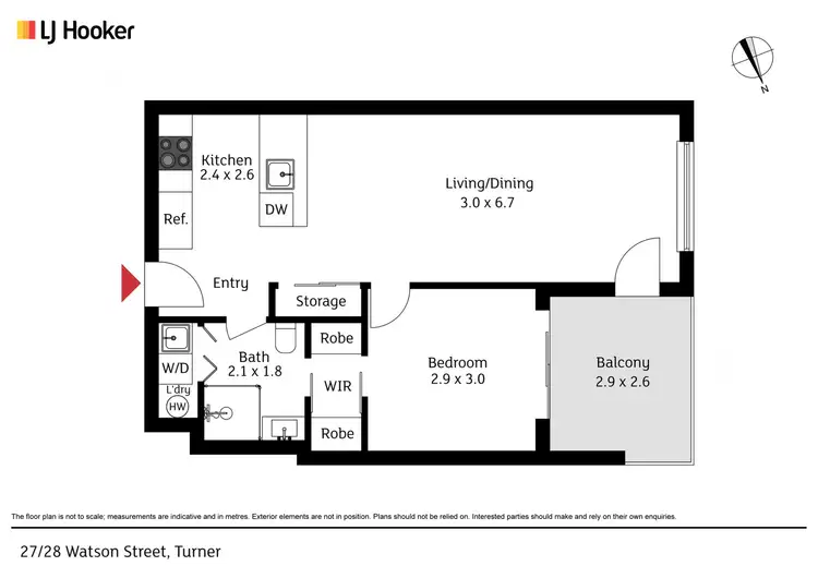 Floorplan of Homely apartment listing, 27/28 Watson Street, Turner ACT 2612