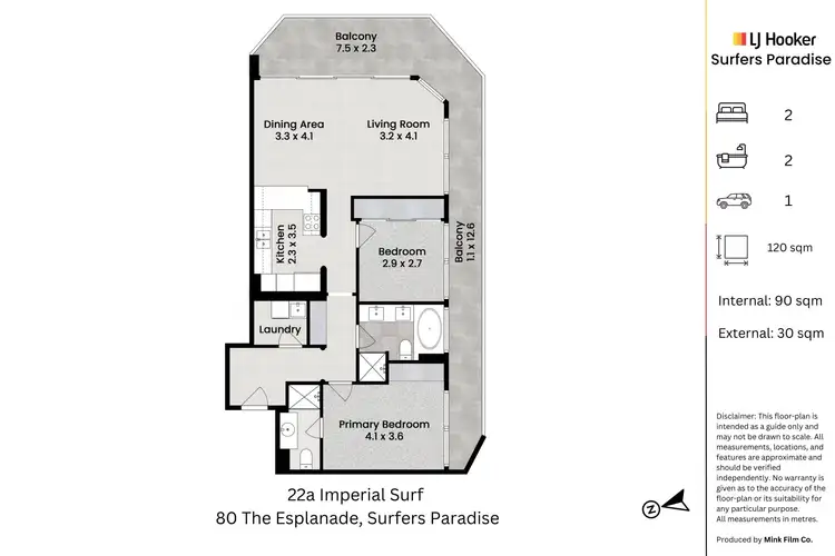 Floorplan of Homely apartment listing, 22A/80 The Esplanade, Surfers Paradise QLD 4217