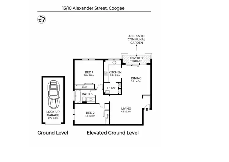 Floorplan of Homely apartment listing, 13/10 Alexander Street, Coogee NSW 2034