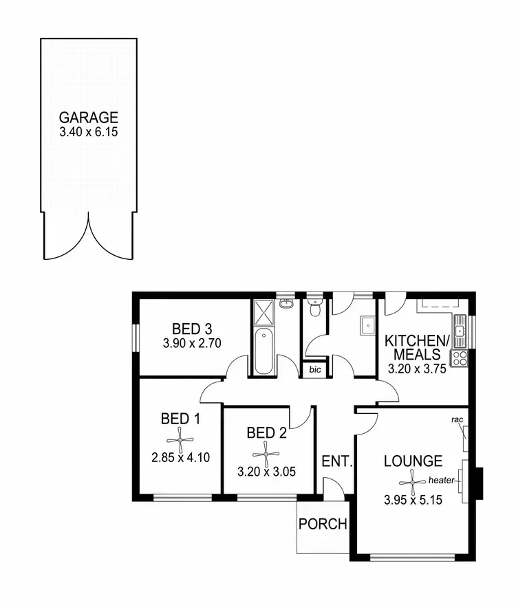 Floorplan of Homely house listing, 3 Moselle Avenue, Glengowrie SA 5044