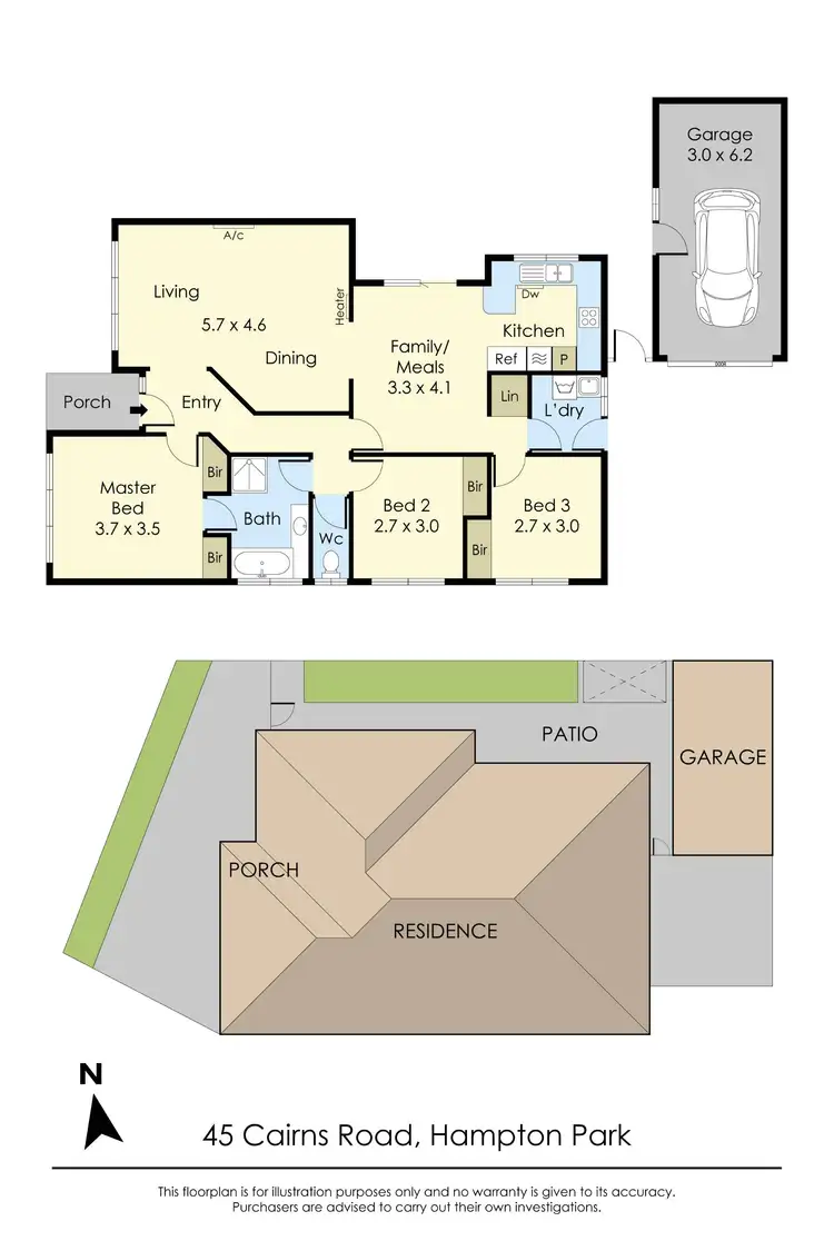Floorplan of Homely unit listing, 3/45 Cairns Road, Hampton Park VIC 3976