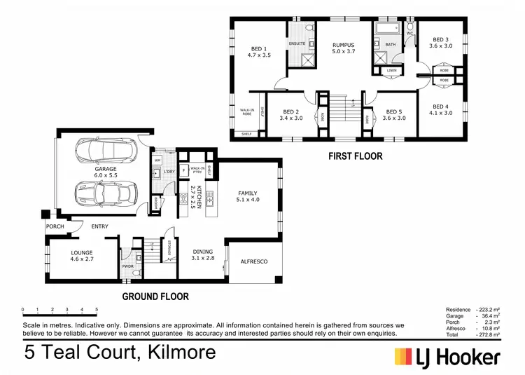 Floorplan of Homely house listing, 5 Teal Court, Kilmore VIC 3764