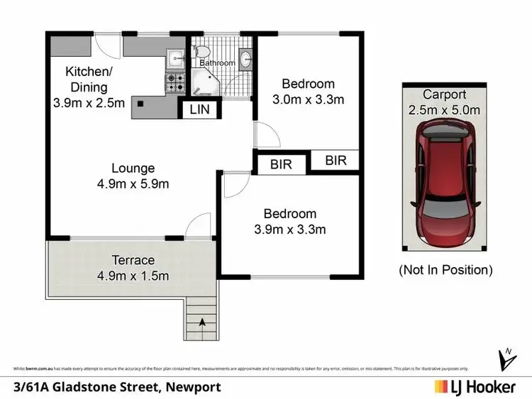Floorplan of Homely unit listing, 3/61A Gladstone Street, Newport NSW 2106
