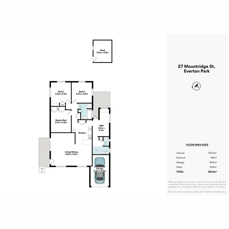 Floorplan of Homely house listing, 27 Mountridge Street, Everton Park QLD 4053