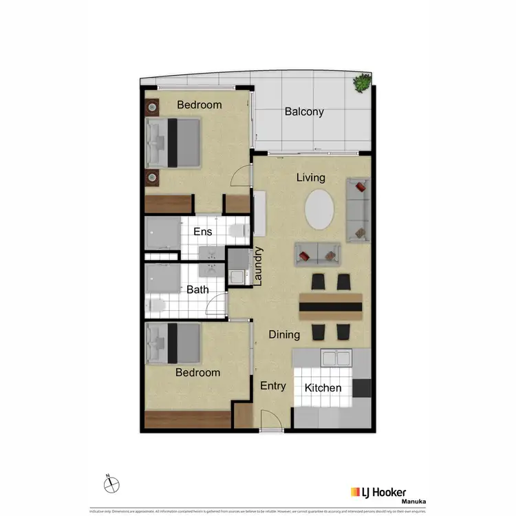 Floorplan of Homely apartment listing, 65/115 Canberra Avenue, Griffith ACT 2603