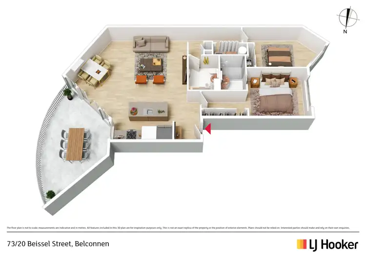 Floorplan of Homely apartment listing, 73/20 Beissel Street, Belconnen ACT 2617