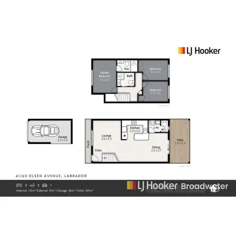 Floorplan of Homely townhouse listing, 41/63 Olsen Avenue, Labrador QLD 4215