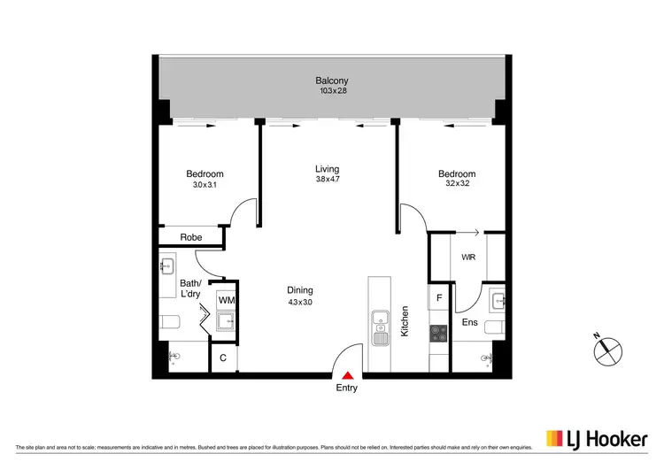 Floorplan of Homely apartment listing, 207/76 Steve Irwin Avenue, Wright ACT 2611