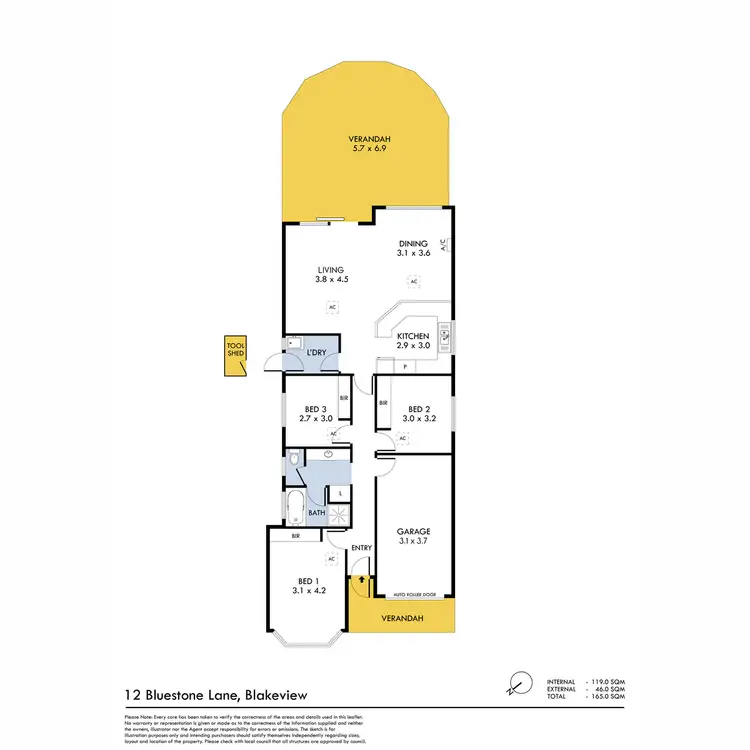 Floorplan of Homely house listing, 12 Bluestone Lane, Blakeview SA 5114