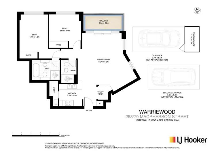 Floorplan of Homely apartment listing, 253/79-91 Macpherson Street, Warriewood NSW 2102