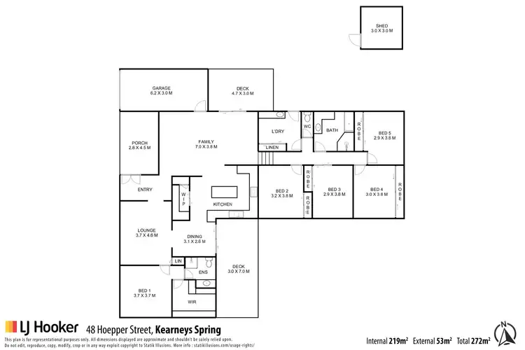 Floorplan of Homely house listing, 48 Hoepper Street, Kearneys Spring QLD 4350