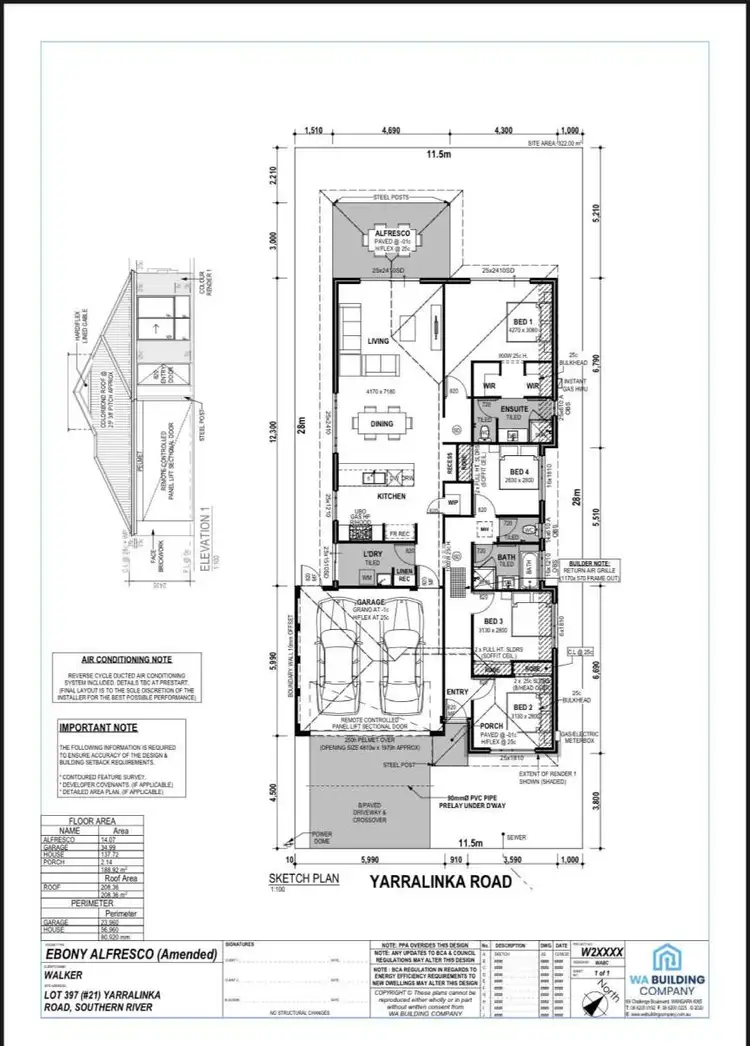 Floorplan of Homely house listing, 21 Yarralinka Road, Southern River WA 6110