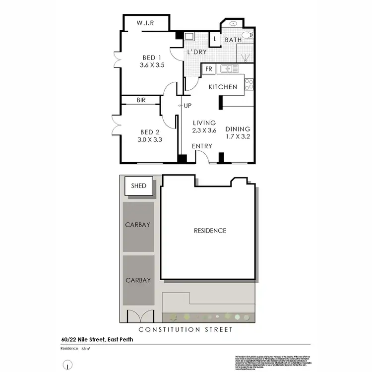 Floorplan of Homely apartment listing, 60/22 Nile Street, East Perth WA 6004