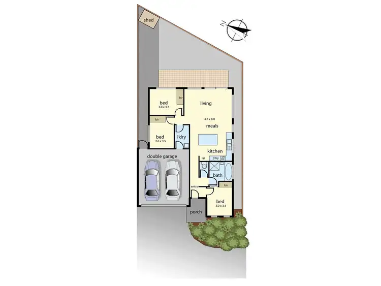 Floorplan of Homely unit listing, 9/7 Syme Road, Pakenham VIC 3810