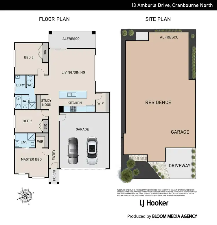 Floorplan of Homely house listing, 13 Amburla Drive, Cranbourne North VIC 3977
