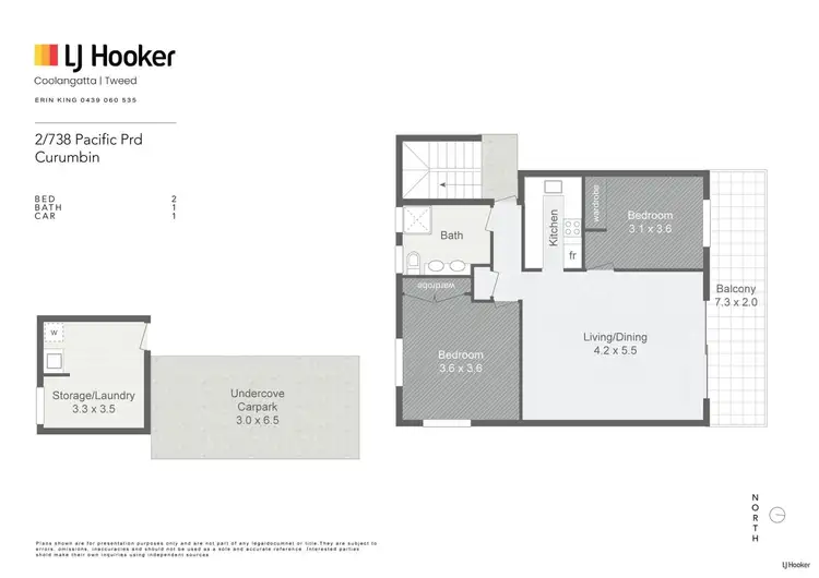 Floorplan of Homely unit listing, 2/738 Pacific Parade, Currumbin QLD 4223