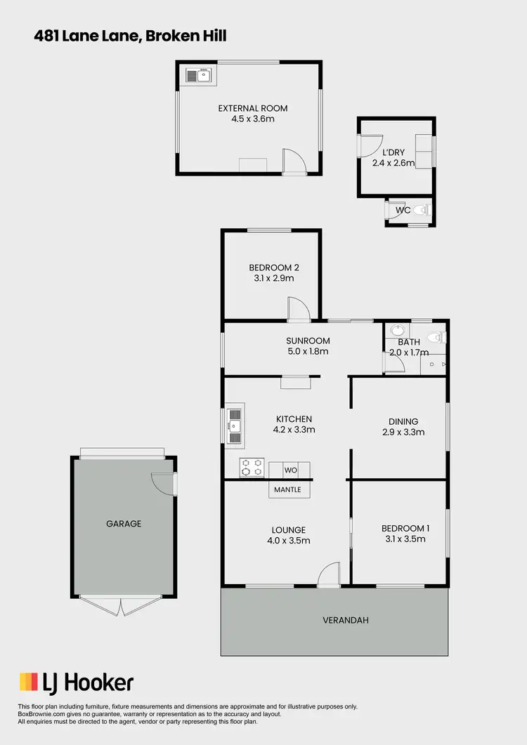 Floorplan of Homely house listing, 481 Lane Lane, Broken Hill NSW 2880