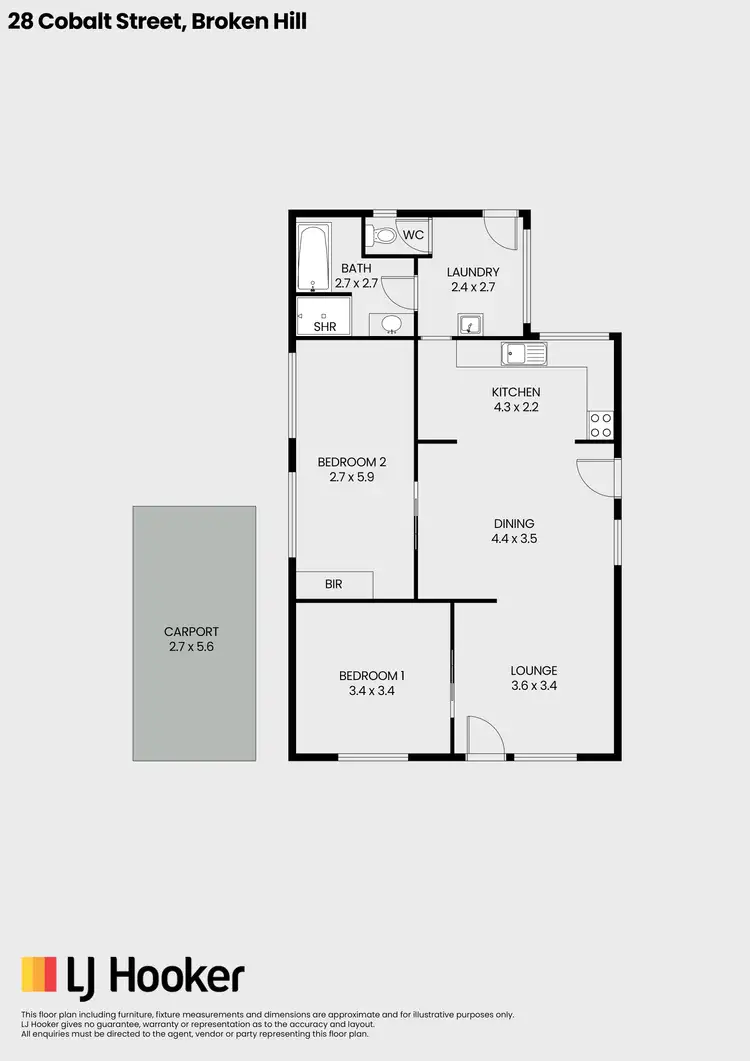 Floorplan of Homely house listing, 28 Cobalt Street, Broken Hill NSW 2880