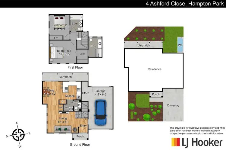 Floorplan of Homely house listing, 4 Ashford Close, Hampton Park VIC 3976