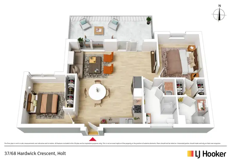 Floorplan of Homely unit listing, 37/68 Hardwick Crescent, Holt ACT 2615