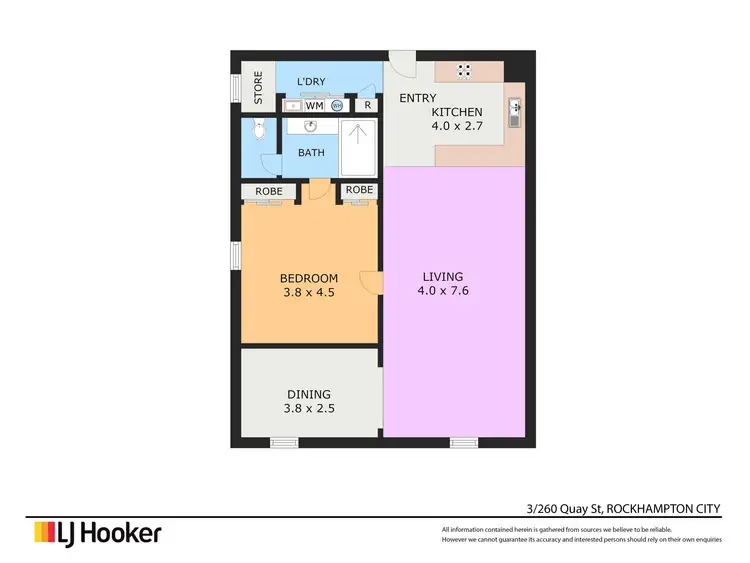 Floorplan of Homely unit listing, 3/260 Quay Street, Rockhampton City QLD 4700