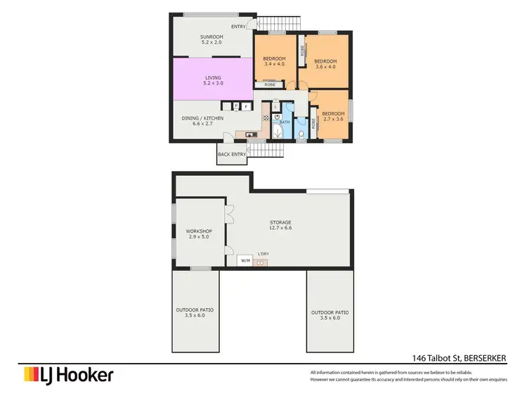 Floorplan of Homely house listing, 146 Talbot Street, Berserker QLD 4701