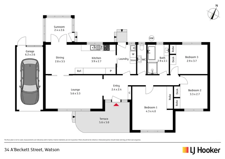 Floorplan of Homely house listing, 34 A'Beckett Street, Watson ACT 2602