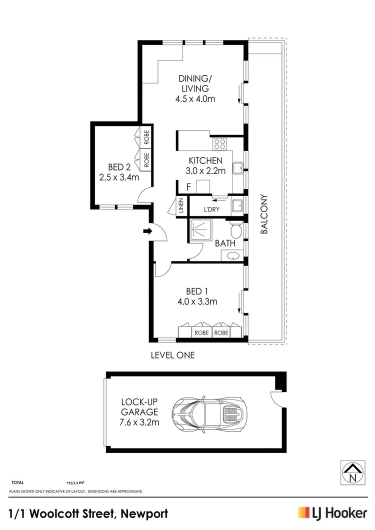 Floorplan of Homely apartment listing, 1/1 Woolcott Street, Newport NSW 2106